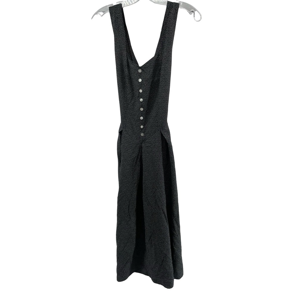 All That Jazz Women's Jumper Polka Dot Black Rayon Vintage 90s 5/6